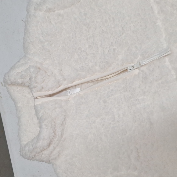 NEW! Kids' (Unisex) Faux Shearling Half Zip-Up Pullover, White - Wondershop - Picture 3 of 9